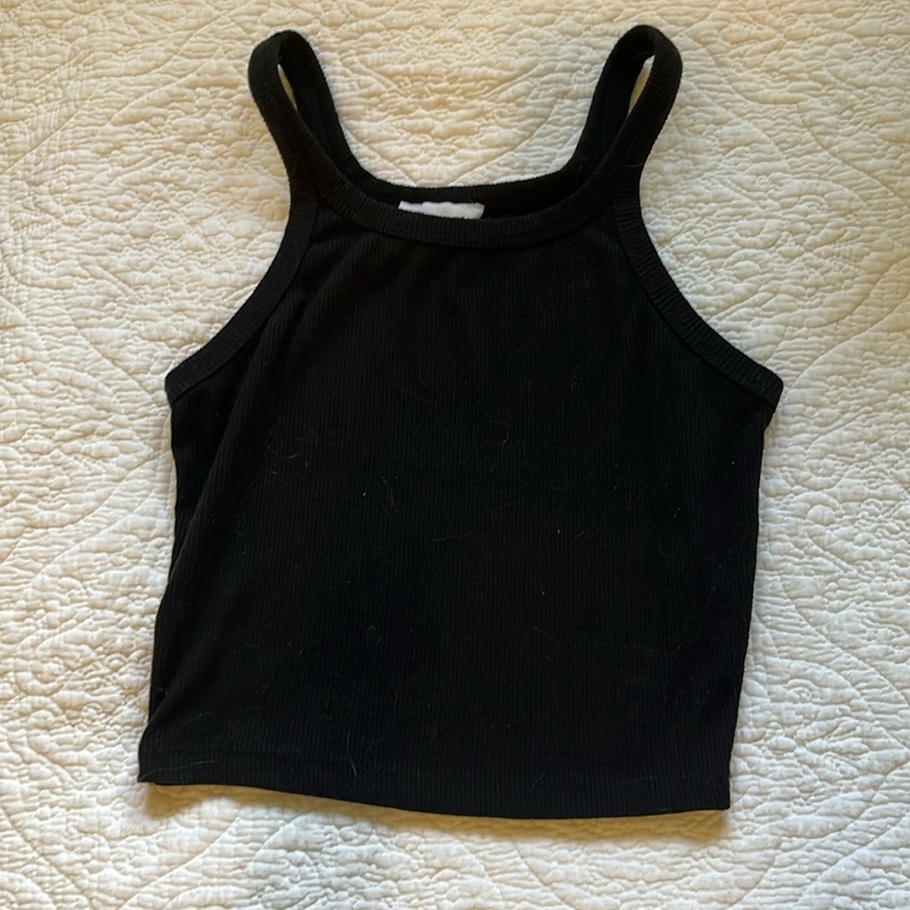 Princess Polly Cropped Black Tank